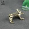 Copper Desk Ornaments Bulldog Miniatures Figurines Handmade Retro Brass Animal Pet Dog Statue Home Decorations Accessories Craft
