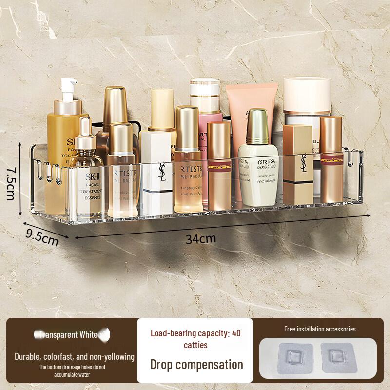 LIEI No-Drill Suction Cup Bathroom Corner Shelf