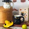 Ghost Cat Ceramic Mug with Lid Women's New High Appearance Level Cup  Home Drinking Water Souvenir