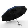 New Buckle Umbrella, Fully Automatic, Portable, Enlarged, Thickened, Reinforced, Night Light, Reverse Folding