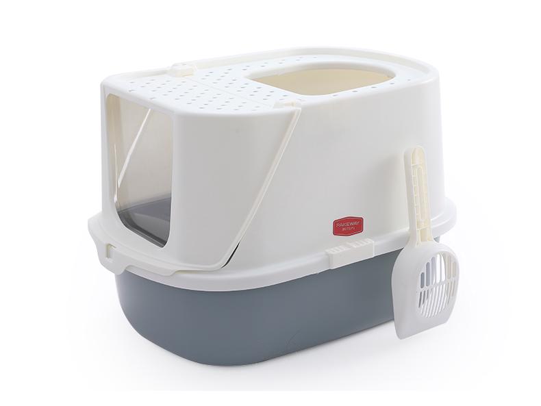 Fully Enclosed Anti-Splash Cat Litter Box with Front Entry, Large/Extra-Large Size