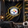 Nástěnná tapiserie s potiskem Pittsburgh Steelers, látka do obývacího pokoje, ložnice, domácí dekorace