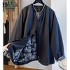 Damen Einfarbige V-Ausschnitt Langarm Strickjacke