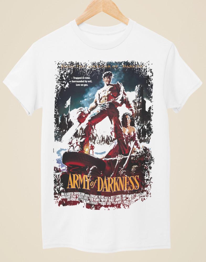 Army of Darkness - Movie Poster Inspired Unisex White T-Shirt Unisex T-Shirt XL