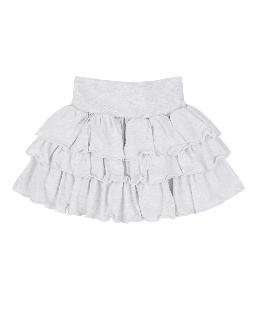 FANCY CLUB [Nf] Puff Sweat Tiered Mini Skirt_(Melange)_F24Qd874