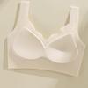 L-XXXL Women's Seamless Underwear Fixed Cup Wireless Sports Bra Large Size Gathered Vest
