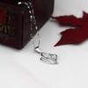 Weihua Korean-Style Heart-Shaped Silver-Plated Women's Necklace Pendant