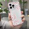 Pink Flower Design Transparent Phone Case For iPhone 17 16 15 14 13 12 11 Pro Air Max XS X XR 7 8 Plus Shockproof Soft TPU Cover