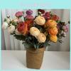 Realistic Lotus Silk Bouquet For Wedding Home Office Flower Decoration Gift