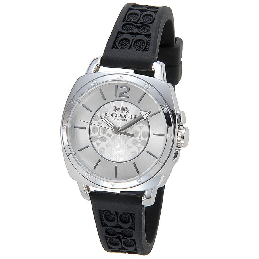 

Coach BOYFRIEND Silver Stainless Mineral Quartz Brand 14503877 SMALL, 34mm, Dial, Steel, Glass, Movement, Watch, Accessory, Name, Women s, Black,