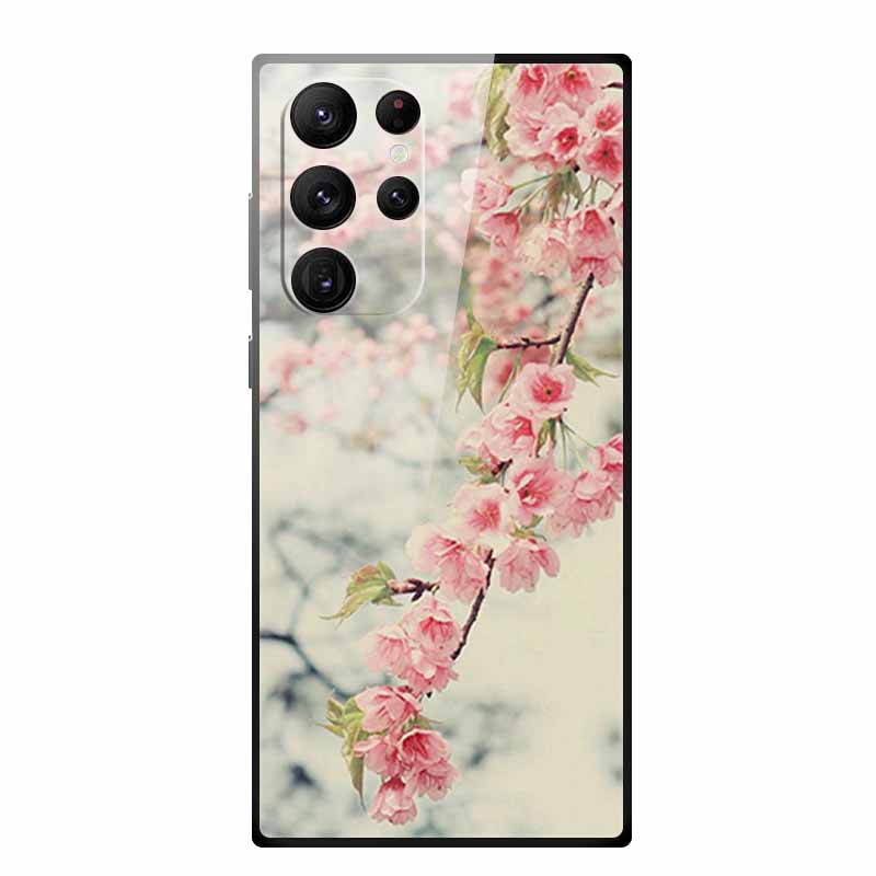 Gehärtetes Glas Case Für Samsung Galaxy S25 Ultra Case S 25 Ultra Hartes Rückseiten Cover Weicher Stoßfänger Für Samsung S23 S22 S24 Ultra Case