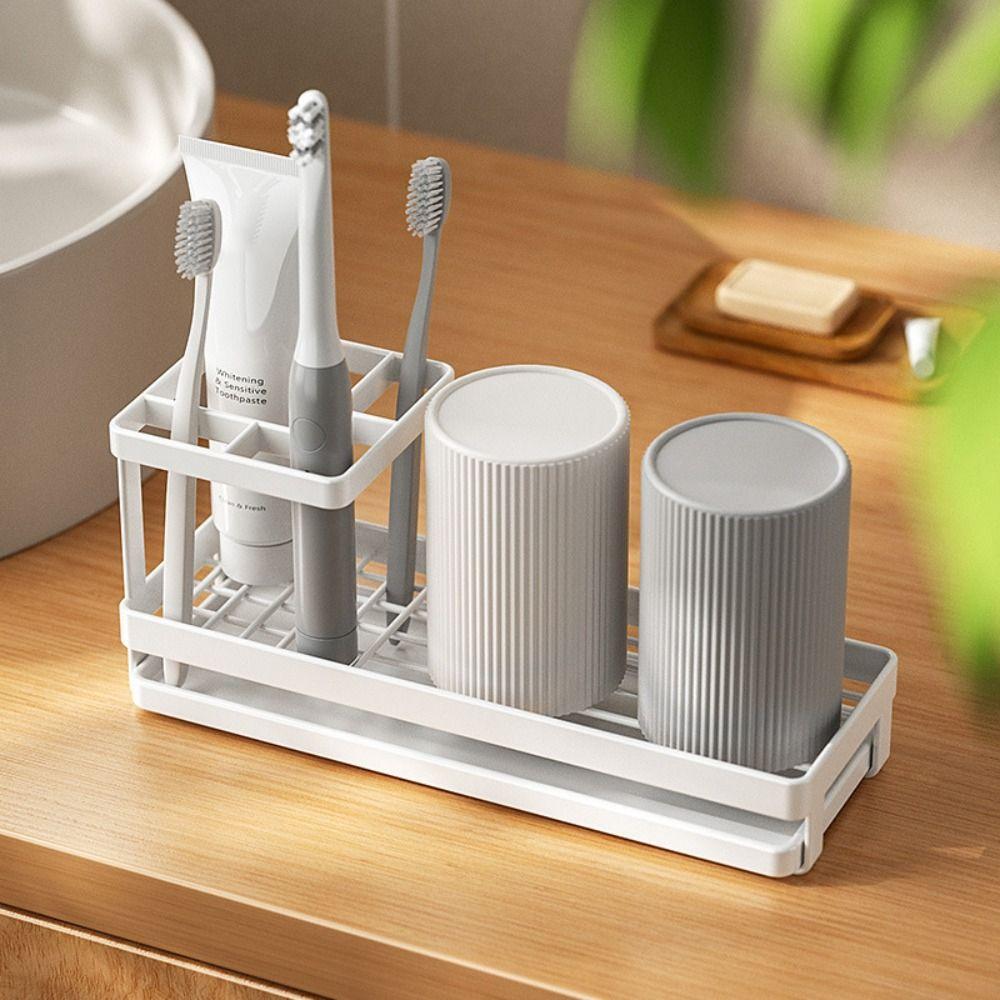 Drainable Cosmetics Storage Rack Multi-function Toothpaste Shelf Convenient Toothbrush Holder  Home
