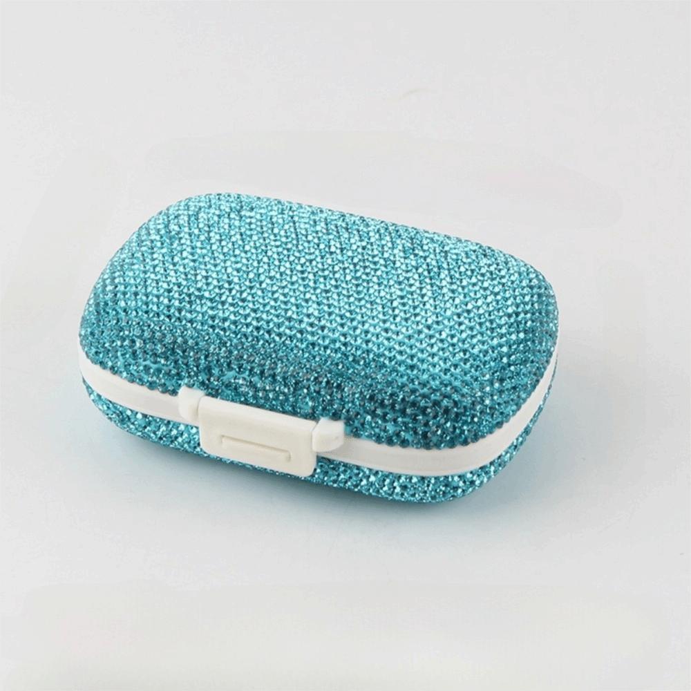 

New Portable Pill Case Multi-function with 8 Compartments Pill Organizer Waterproof Medicine Dispenser синий