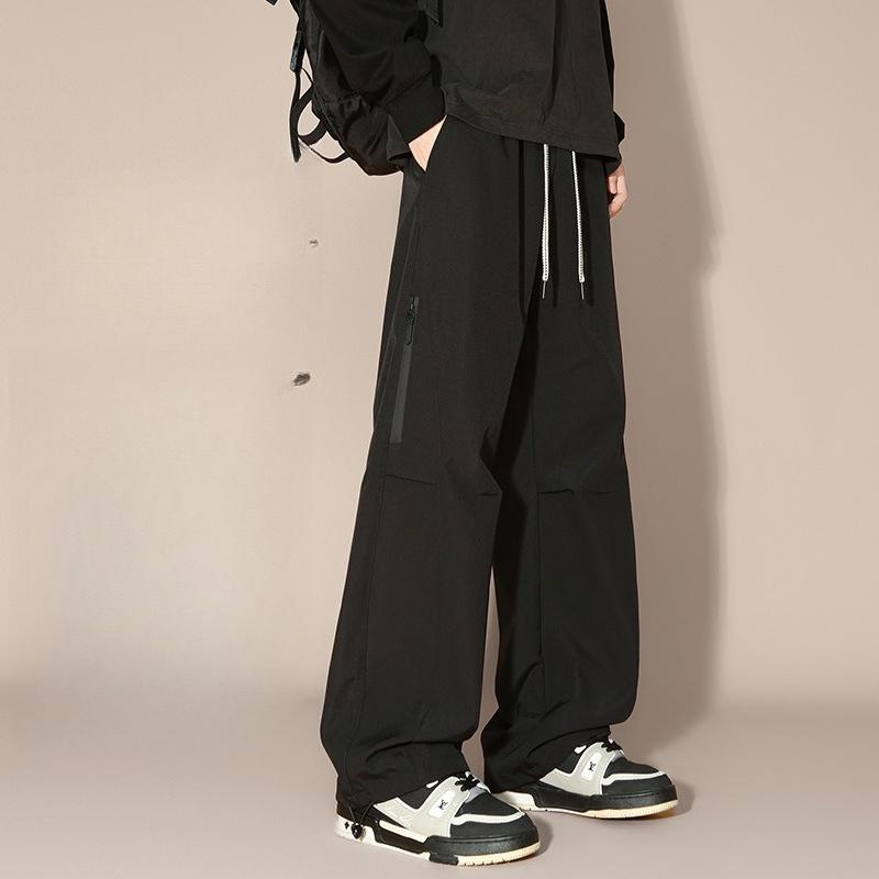 Workwear Outdoor Waterproof Down Pants for Men, Loose Sportswear and Casual Trousers with Drawstring Cuffs