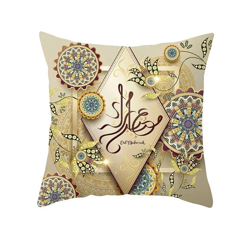 EID Mubarak Decorative Cushion Cover Ramadan Decoration Home Islamic Muslim Ramadan Kareem EID Al Adha Gift Sofa Pillow Cover