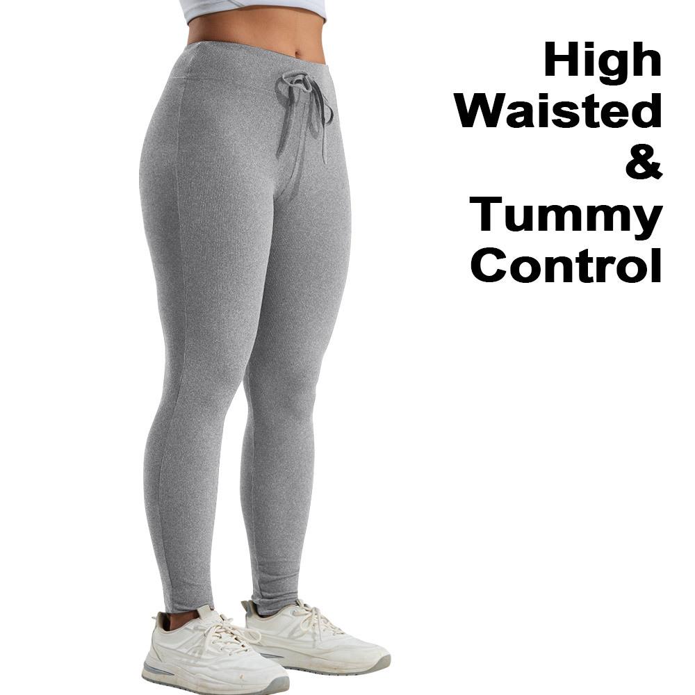 Hochtaillierte Sporthose Übergröße Yoga Leggings Damen Elastische Fitness Atmungsaktiv Laufen Freizeit Leggings