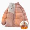 Nuovo cappotto imbottito in cotone spesso e pile double-face, cappotto da uomo e da donna coreano