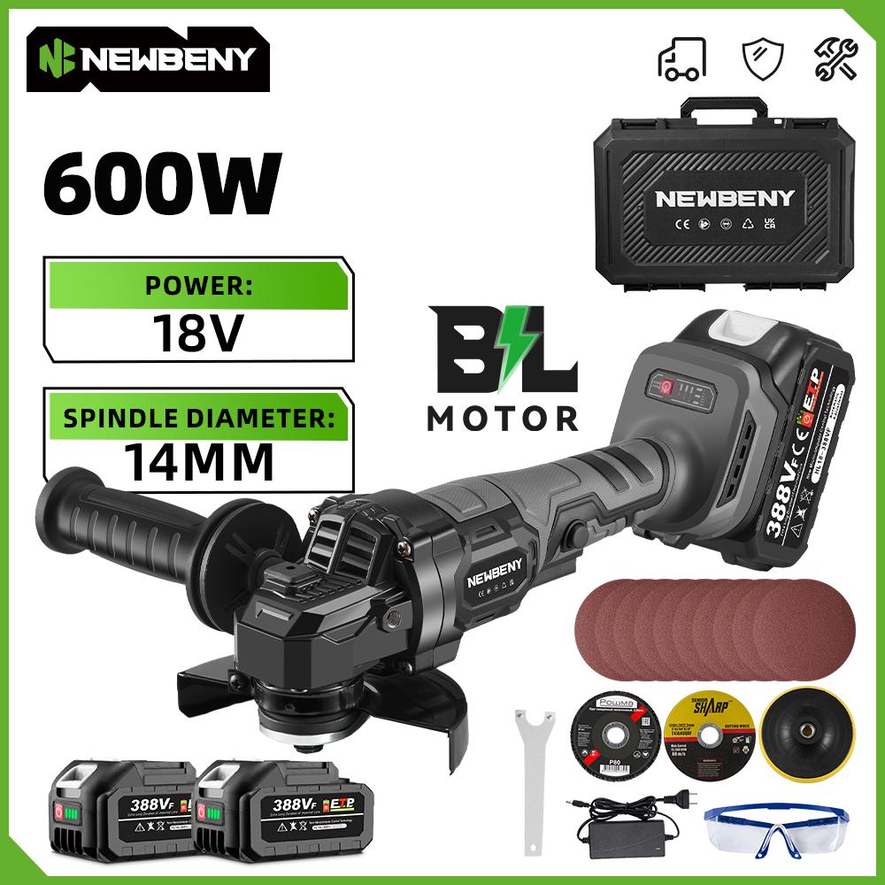 125mm Brushless Cordless Electric Angle Grinder 3 Gears High Power Grinding Polisher Cutter Tool For Makita 18V Battery