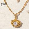 Dainty Necklace Bohemia Starfish Faux Pearl Lightweight Hypoallergenic Women Shell