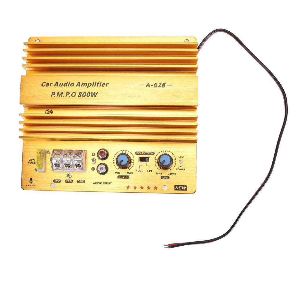 Car Amplifier Board 800W High Power Aluminum Alloy Powerful Bass Subwoofer Board for Car Speaker 12V