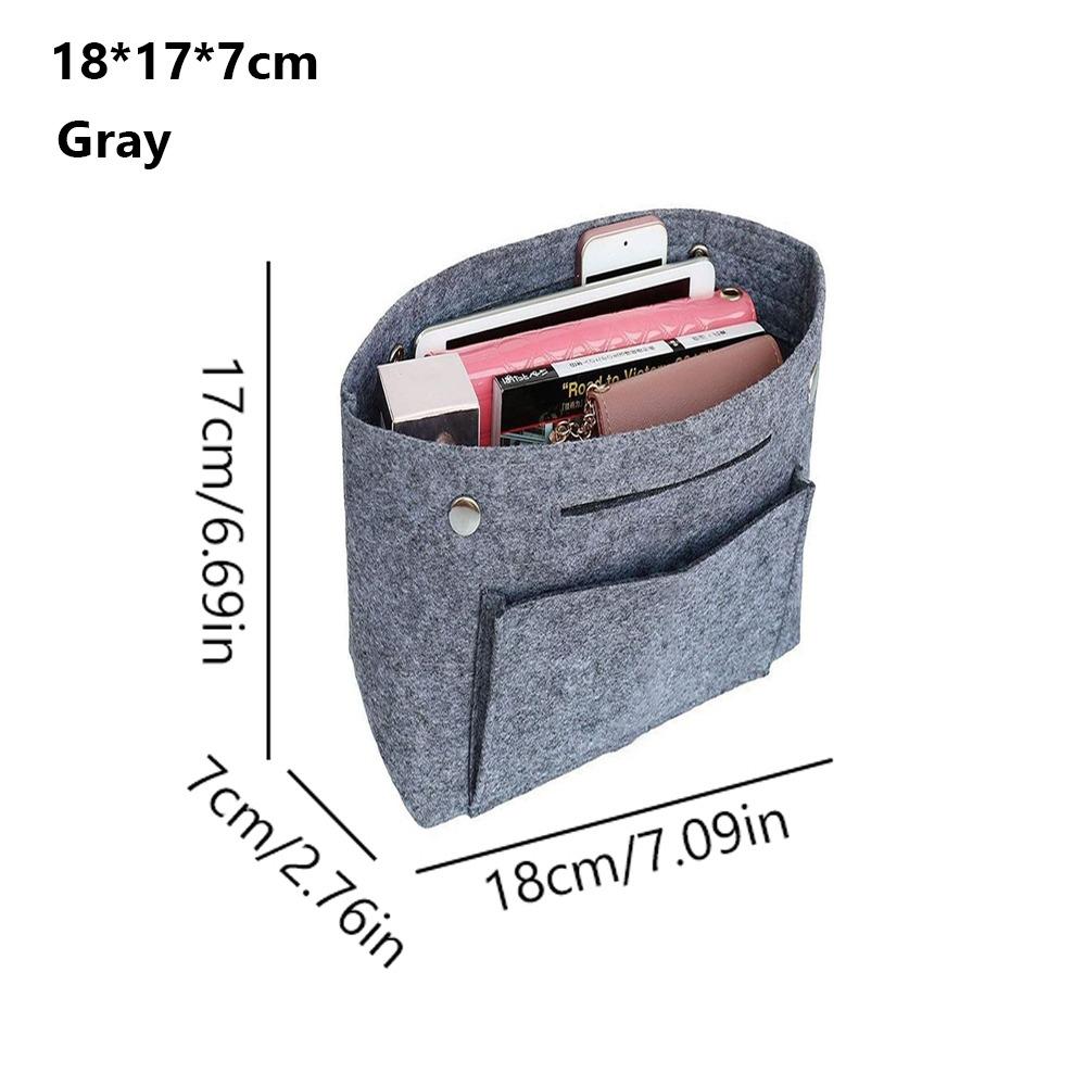 Simple Felt Handbag Insert Bag Bag Support Large Capacity Internal Bag Storage Organization Multi-Pocket Bag Organiser