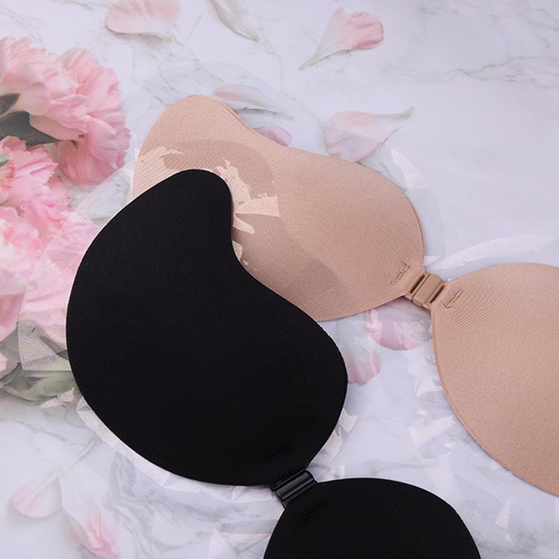 Mango Silicone Push-Up Strapless Bra with Anti-Slip Pasties and Nipple Covers for Women
