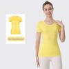 LU3.0 Women's Quick-Dry Short Sleeve Yoga Top for Fitness and Running