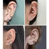 Personality Rhinestones Stud Earrings For Women Men Punk Star Earring Sliver Piercing Ear Studs Couples Fashion Jewelry