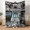 Football Messi Personalized Text Blanket Multi-purpose Personalized Blanket Durable Comfort Perfect for Chair Livingroom Nap Bed for All Occasions