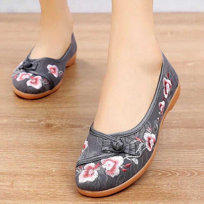 women fashion sweet light weight spring & summer anti skid dance loafers lady retro comfort office work shoes ab501