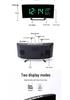 Curved LED Mirror Clock with Temperature and Humidity Display, Triple Alarm, Digital Desktop Clock for Bedroom