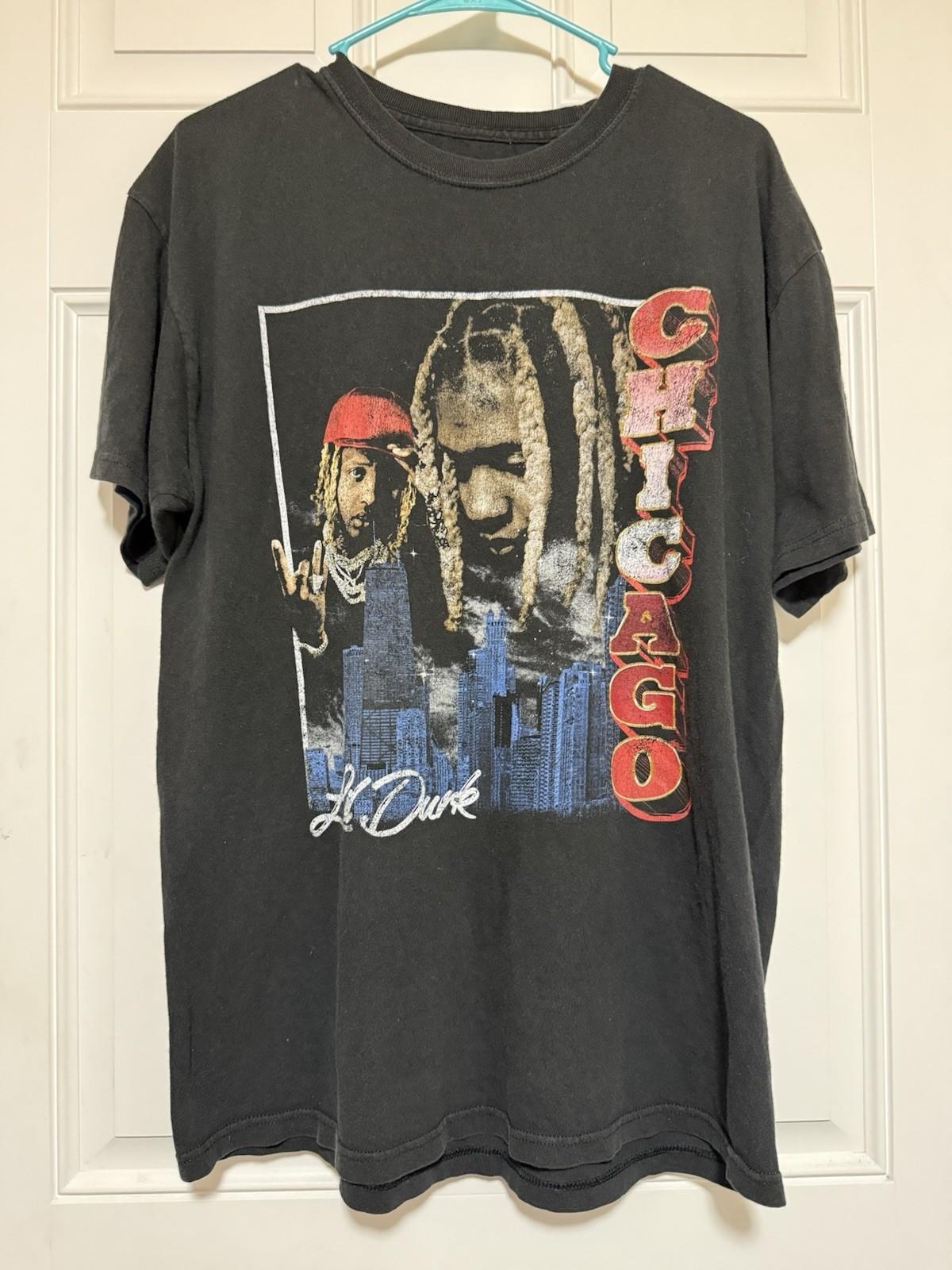 Lil Durk Only The Family Black RAP Chicago Size Large RARE Unisex T-Shirt M