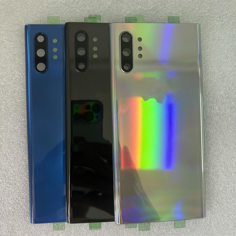 Battery Back Cover For Samsung Galaxy Note10 N970F Note 10 Plus N975F 3D Glass Panel Rear Door Housing Cover Camera Lens