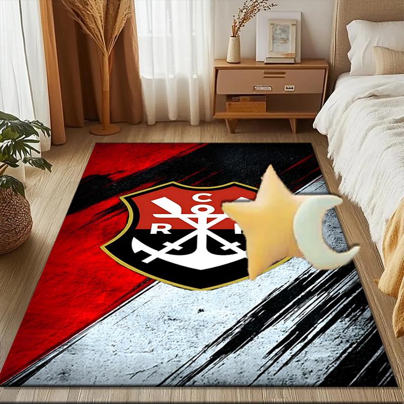 Fla-mengo Club Crest Printed Office Carpet Chair Cushion Entryway Rug, Rugs for Living Room, Bedroom Christmas gifts