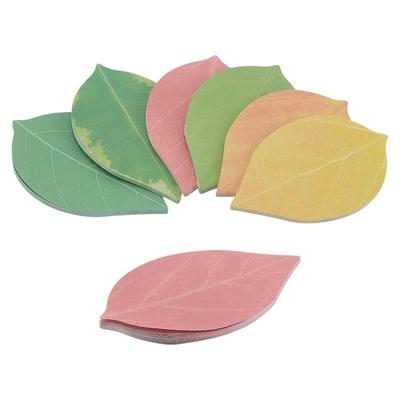 New DIY Leaf Sticky Notes Self-Adhesive 25 Sheets/Book Leaf Paper Pad Plant Leaf Stickers