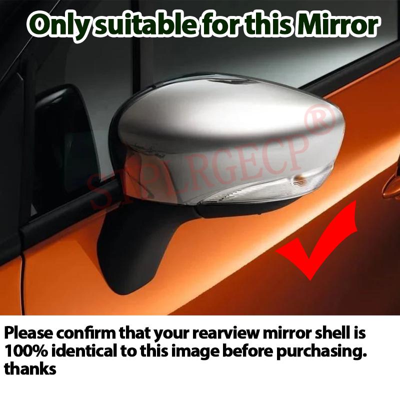 For Renault Clio 4 MK4 IV X98 2012-2016 2017 2018 Bright Black Pattern Add-on Side Rear View Mirror Covers Cap Horn Shape