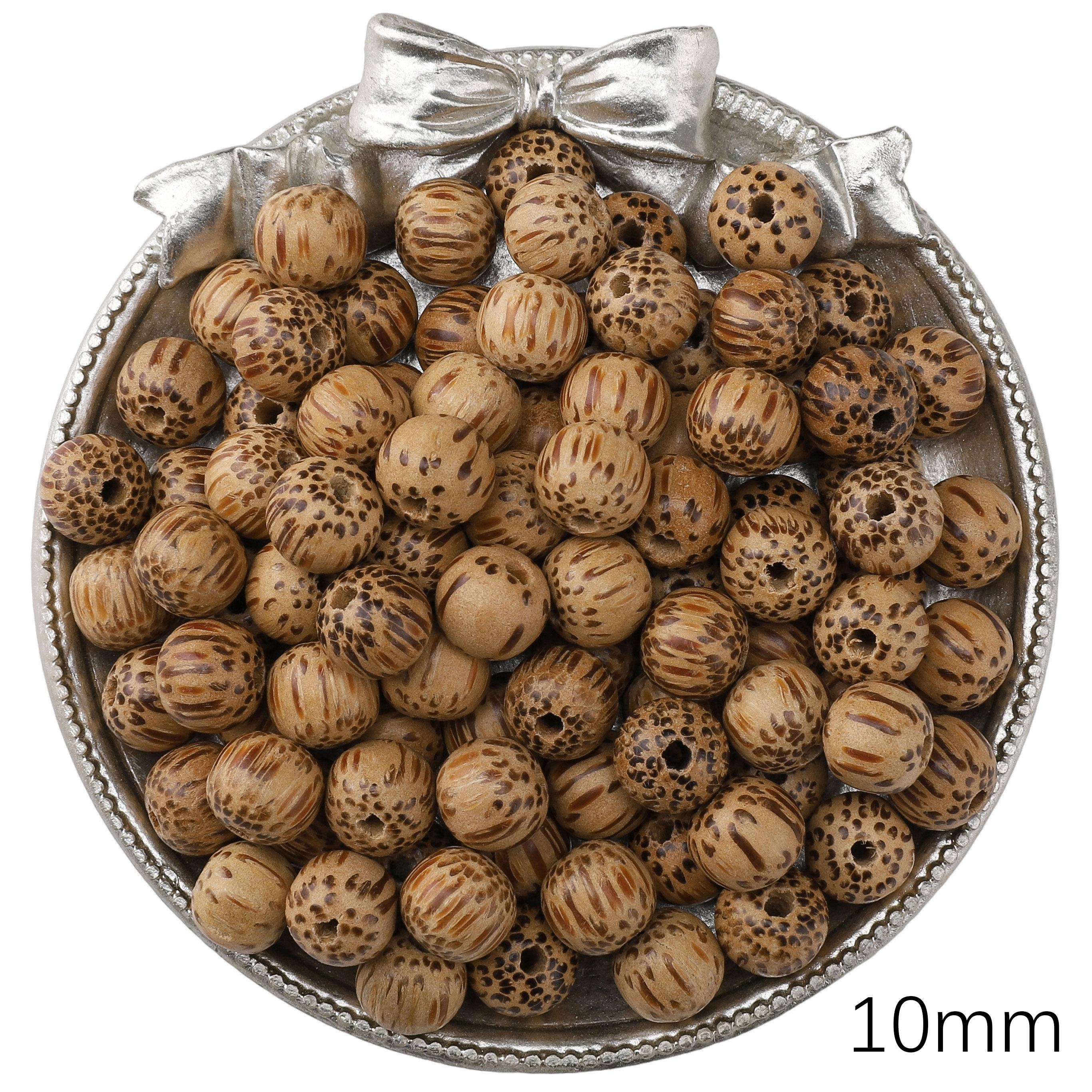 

Деревянные круглые бусины для изготовления украшений своими руками, браслетов, ожерелий Coconut wood 10mm 20pcs