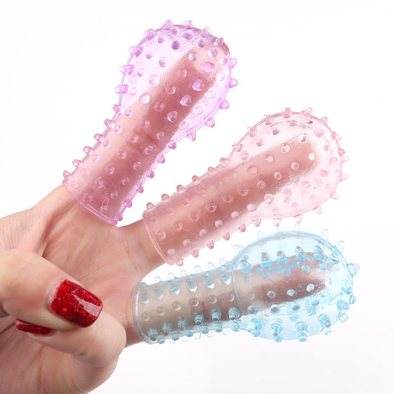 6pcs Finger Condoms Vibrator Sleeve Orgasmic Clitoral Masturbation G Spot Stimulator Squirt Sex Toys for Women Sex Products