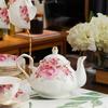 Keramik Kaffeetasse Untertasse Löffel Set Blumentee Tassenset Europäisches Porzellan Tasse und Untertasse für Kaffeetassen Tassen Kaffeegeschirr Geschenk