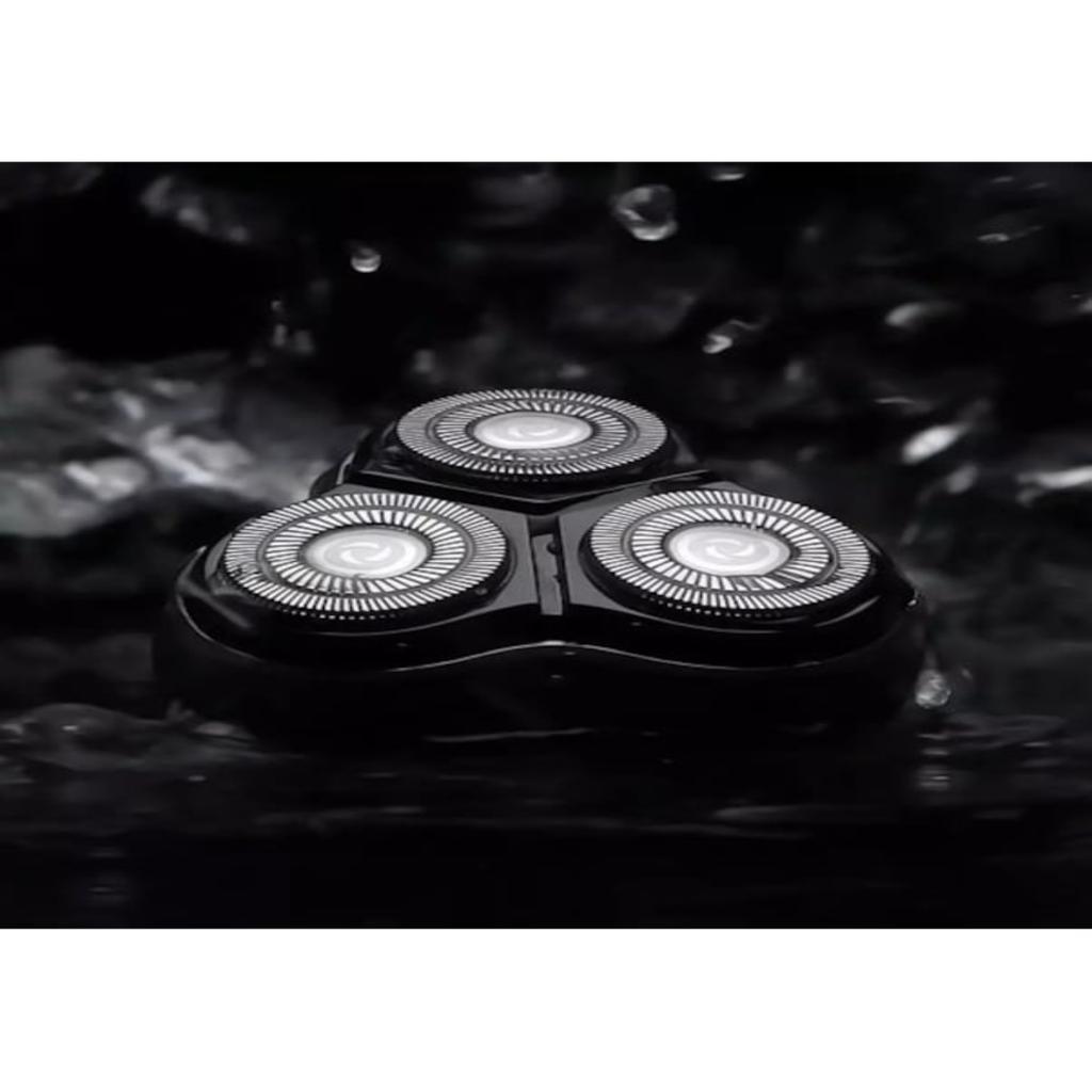Electric Shaver 3D Floating Rotary Razor Rechargeable Beard Trimmer Anti Pinch Silver