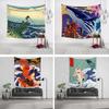 Japanese Kanagawa Ukiyoe Series Tapestry Tattoo Shop Wall Decoration Painting Hanging Cloth Old Traditional Background Cloth