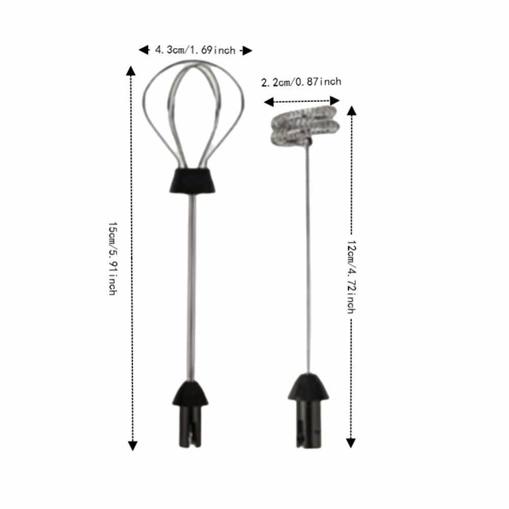 Black White Coffee Frother Plastic Stainless Steel Drink Mixer Milk Frother  Coffee Latte Matcha
