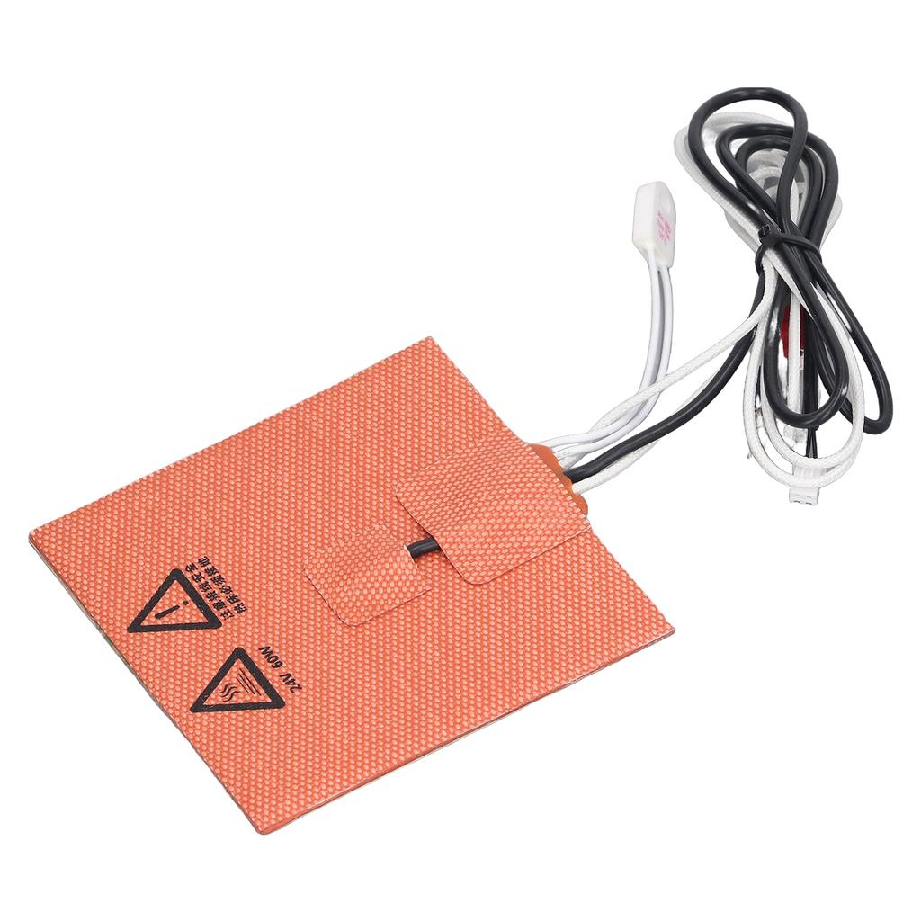 10 x 10 cm Tappetino Riscaldante in Silicone Buona Conduttività Termica Flessibile Tappetino Riscaldante per Stampante 3D per Voron 0