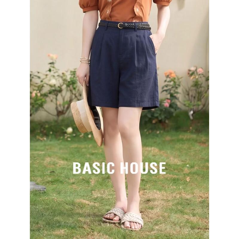 Basic House Женские широкие шорты с высокой талией из смесовой ткани тенсел L