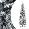 VidaXL Artificial Slim Christmas Tree Snowflake Green 180 Cm PVC