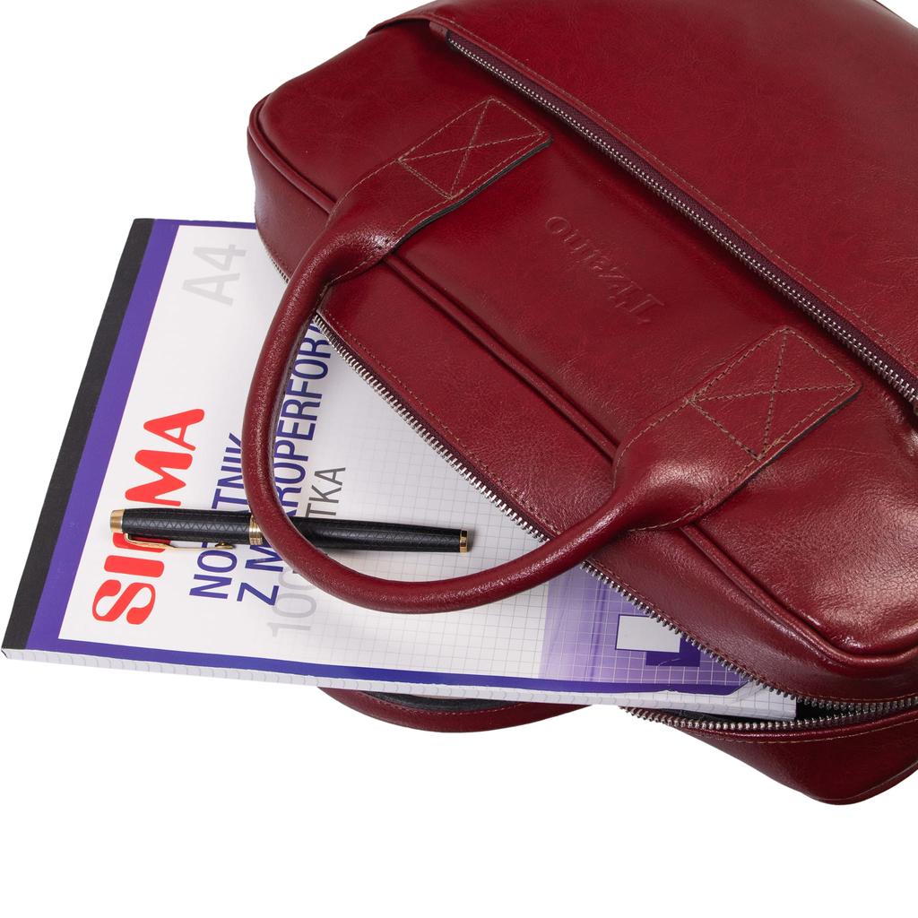 Skórzana torba tizano tm06 bordo