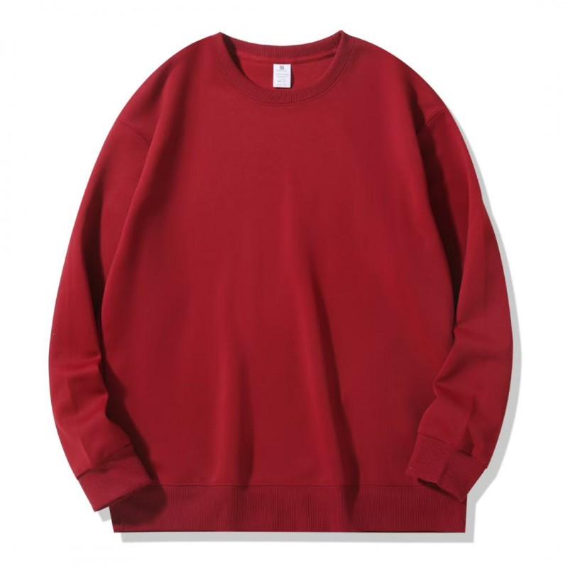 Unisex Oversized Cotton Blend Long Sleeve Pullover Hoodie Solid Color Casual Sweatshirt Winter