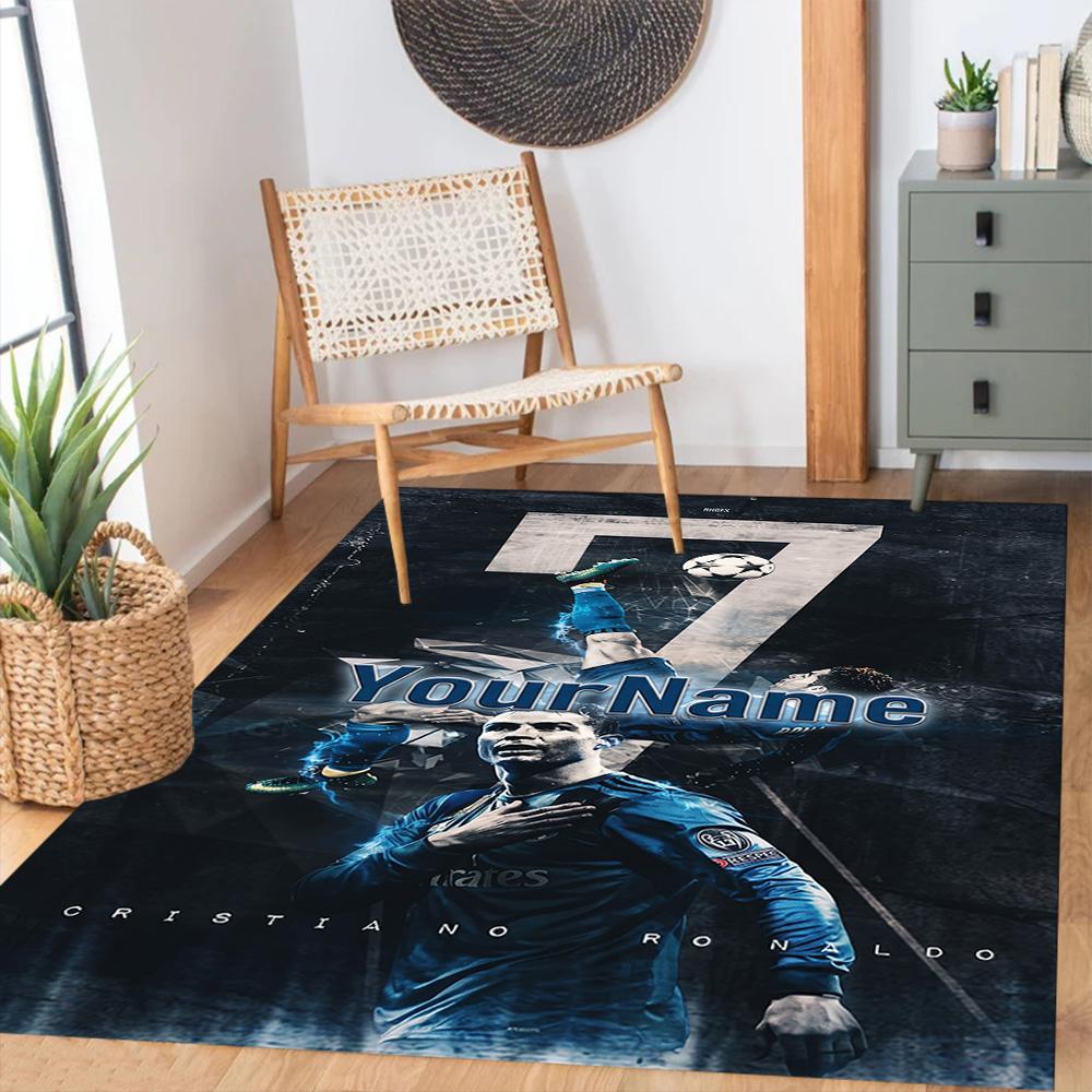 Cristiano Ronaldo 31 Personalized Text Floor Rug Office Rug Design for Decorate Room Game Room Entryway Study Room Anti-slip Rug Decorate Offices