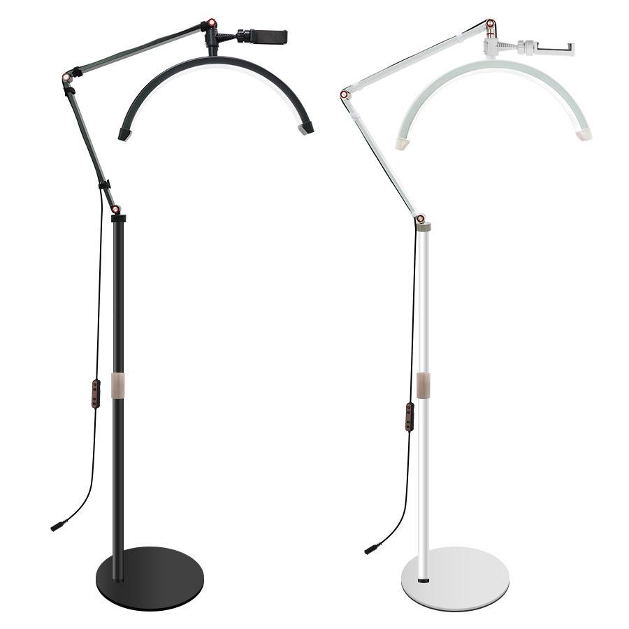 16" U-förmige LED-Standleuchte 20W für Nageldesign, Tattoos, Microblading, Wimpernverlängerung - Augenschutz durch Halbmond-Design.