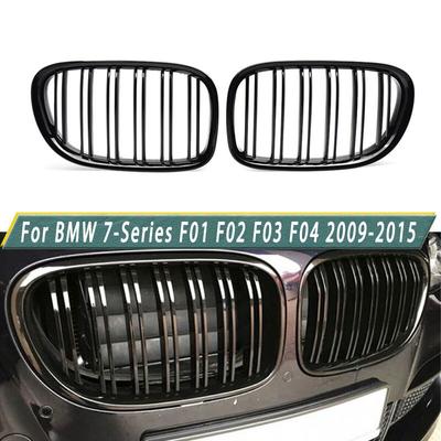 Glossy Black Car Dual Slat Front Kidney Grille For BMW 7 Series F01 F02 F03 F04 2009-2015 Kidney Grill Auto Grill Accessories